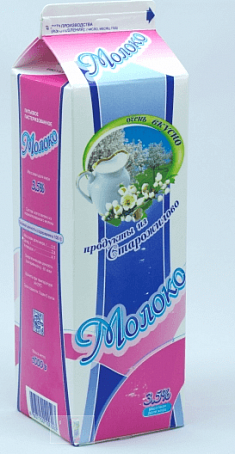 молоко в пакете с гребешком
