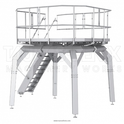 Extended multihead platform with stairs