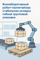 Автоматизация паллетизации блоков в термоусадочной упаковке: внедрение робота